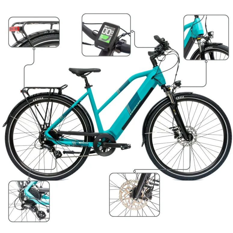 Rower Elektryczny Damski Trekkingowy 28" Aplikacja SHIMANO 2025 LCD 250 W