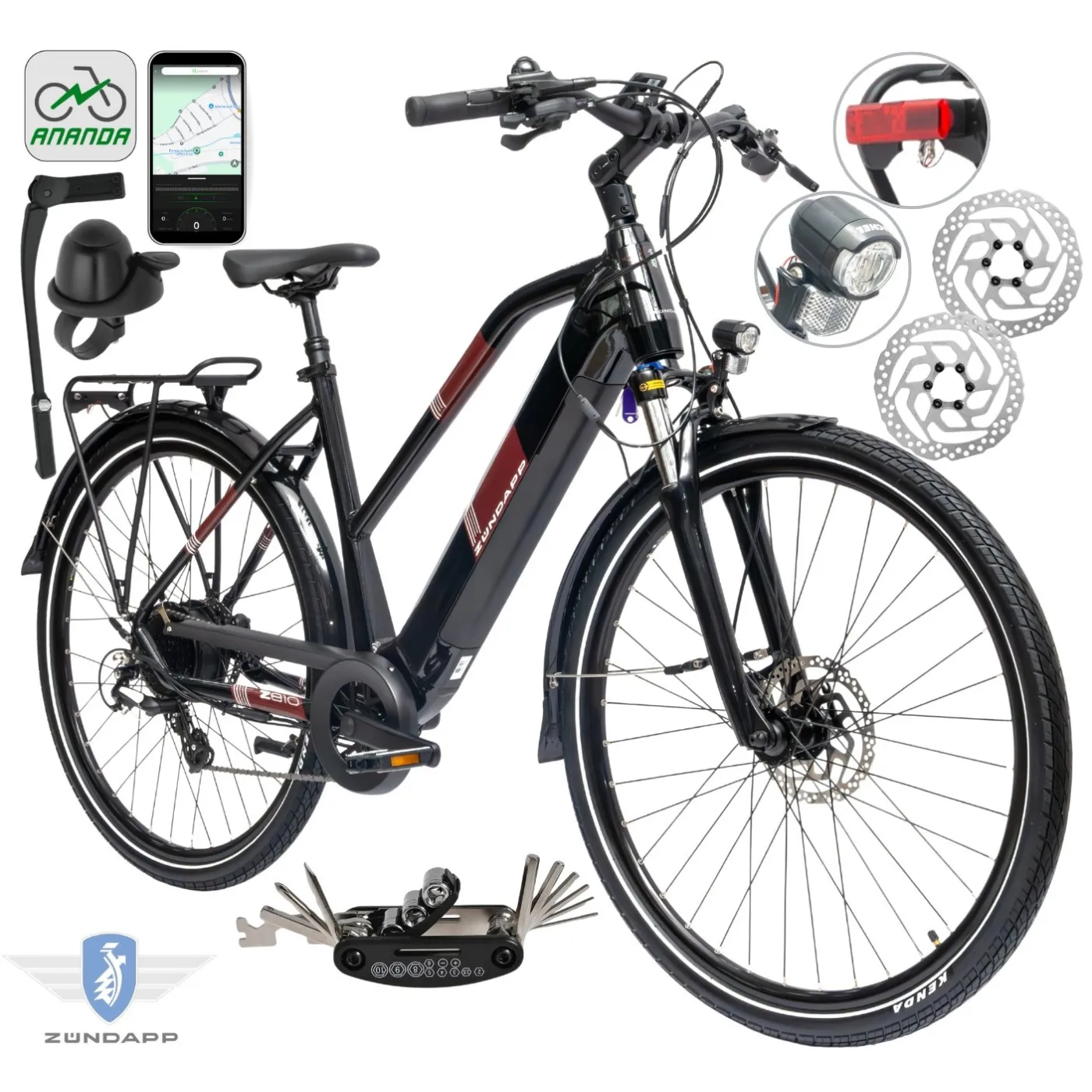 Rower Elektryczny Damski Trekkingowy 28" SHIMANO LCD 2025 Aplikacja 250 W