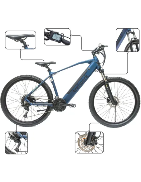Rower Elektryczny Męski Damski Górski 27,5" MTB Shimano Alivio LCD 250 W