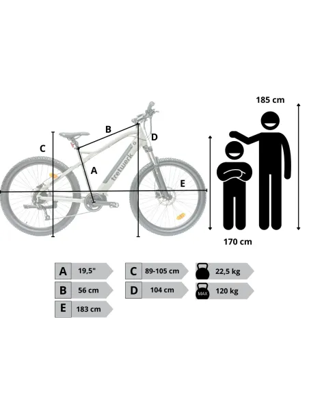 Rower Elektryczny Męski Damski Górski 27,5" MTB LCD 250 W Hydraulika Amory