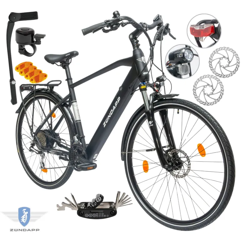 Rower Elektryczny Męski Trekkingowy 28" 250W Hydraulika SHIMANO Amortyzacja