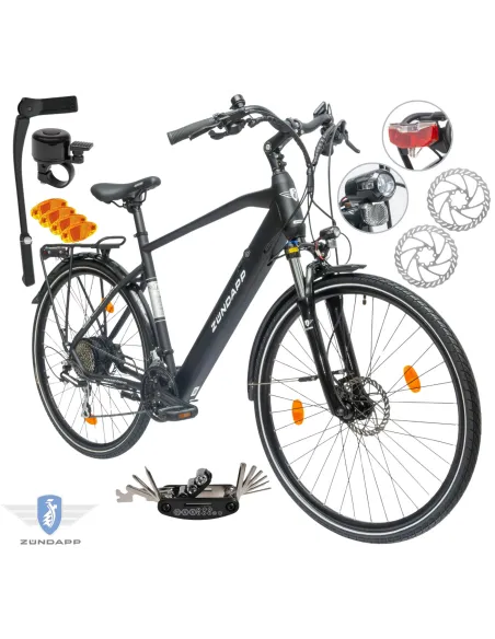 Rower Elektryczny Męski Trekkingowy 28" 250W Hydraulika SHIMANO Amortyzacja