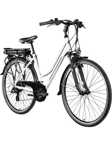 Rower Elektryczny Damski Trekkingowy 28 250W Amortyzacja Shimano ALU 468 Wh