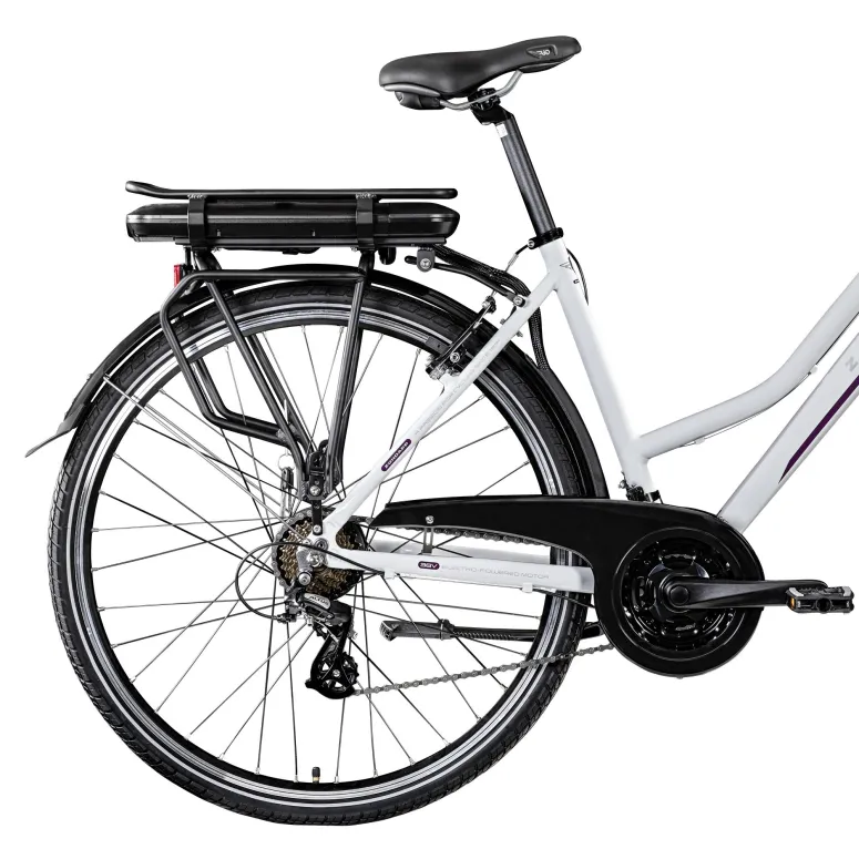 Rower Elektryczny Damski Trekkingowy 28 250W Amortyzacja Shimano ALU 468 Wh