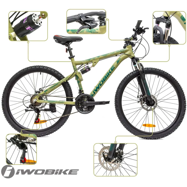 Rower Męski Górski 26 IWOBIKE Shimano Aluminium Amory Tarcze MTB Lekki 2025