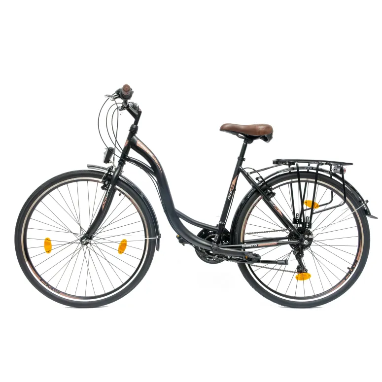 Rower Miejski Damski Męski 28 Rev Stopka Bagażnik Światła Dzwonek Błotniki