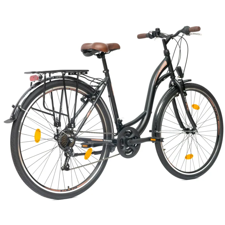 Rower Miejski Damski Męski 28 Rev Stopka Bagażnik Światła Dzwonek Błotniki