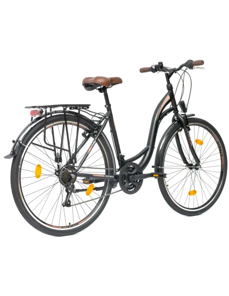 Rower Miejski Damski Męski 28 Rev Stopka Bagażnik Światła Dzwonek Błotniki