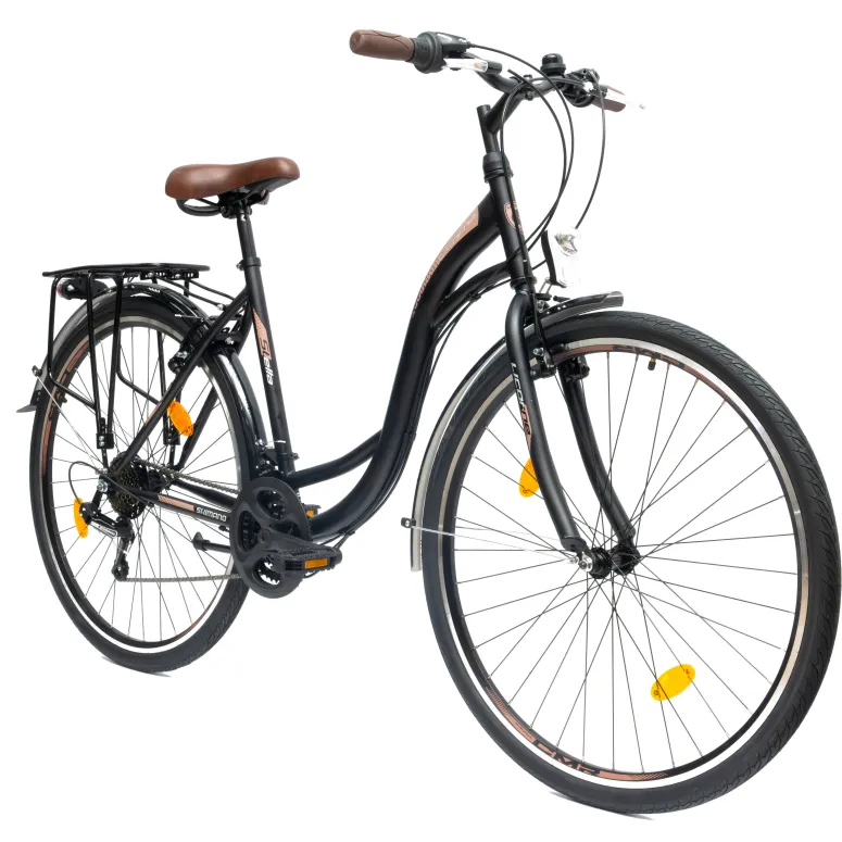 Rower Miejski Damski Męski 28 Rev Stopka Bagażnik Światła Dzwonek Błotniki