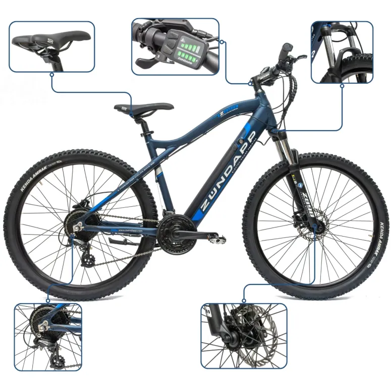 Elektryczny Rower Górski Męski Damski MTB ALU 27,5 Hydraulika Stopka