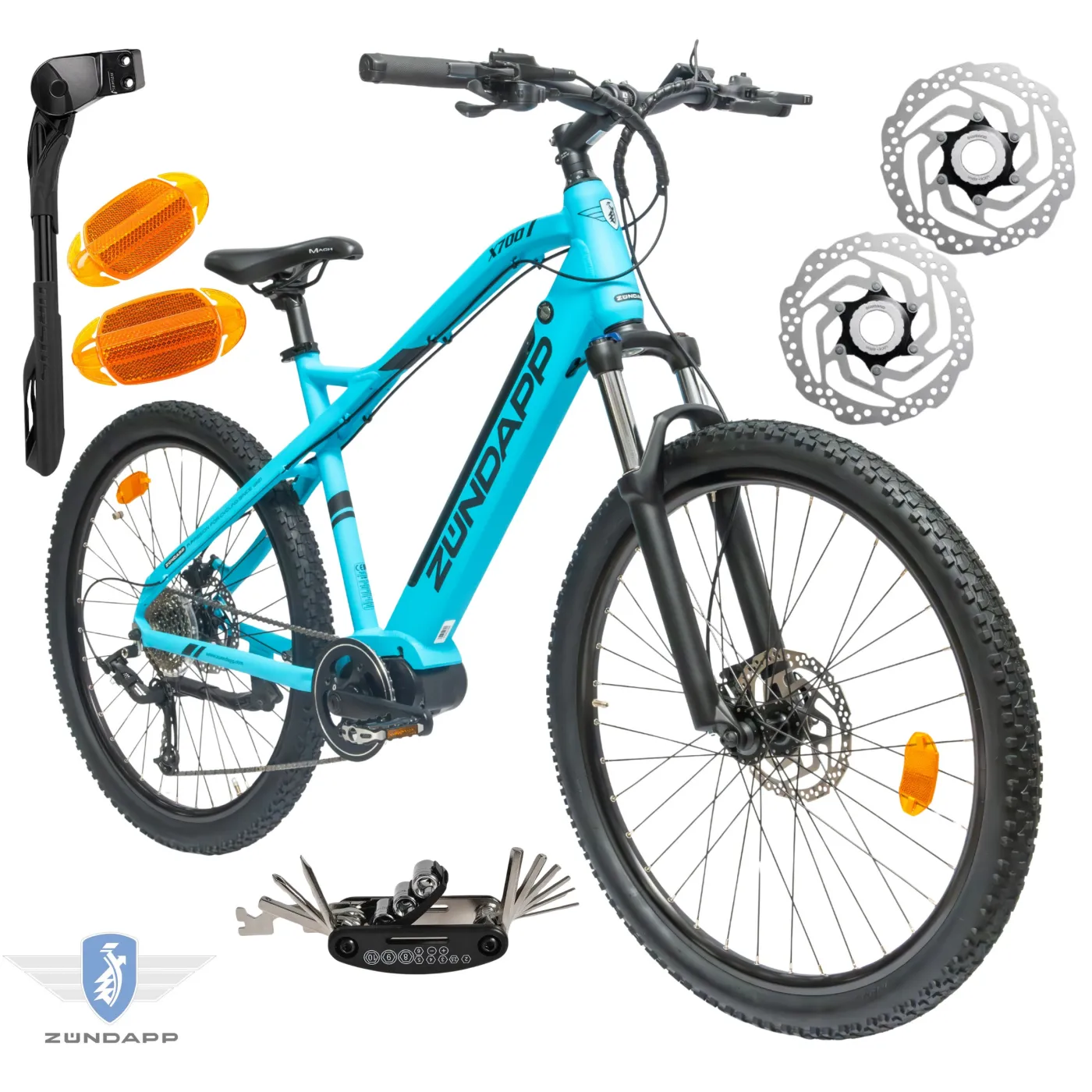 Rower Elektryczny Górski MTB 27,5" 250 W Damski Męski Shimano Alivio 504 Wh