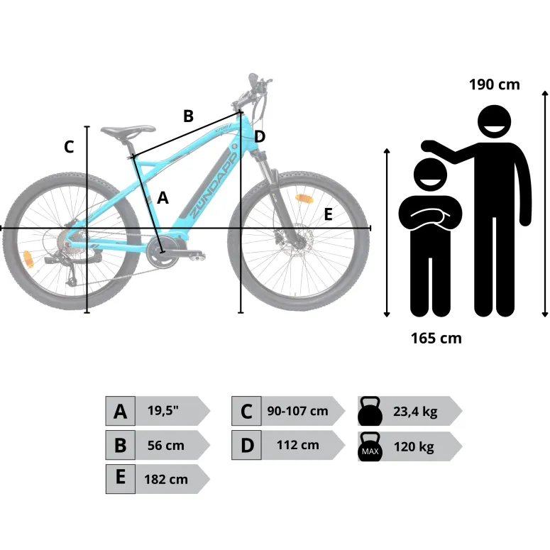 Rower Elektryczny Górski MTB 27,5" 250 W Damski Męski Shimano Alivio 504 Wh