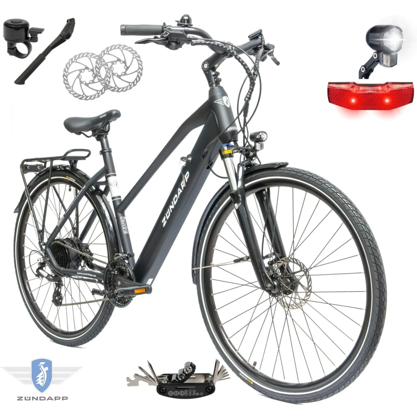 Rower Elektryczny Damski Męski Trekkingowy 28 250W Shimano Hydraulika ALU