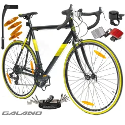 Rower Męski Szosowy 28" SHIMANO Alu Dzwonek Odblaski Kolarzówka Baranek