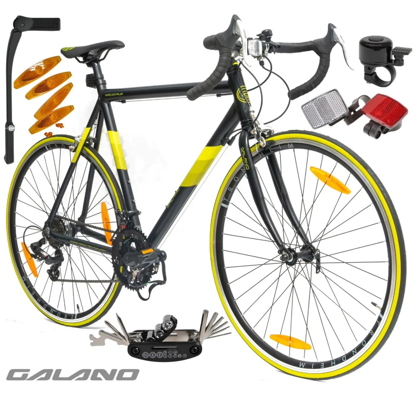 Rower Męski Szosowy 28" SHIMANO Alu Dzwonek Odblaski Kolarzówka Baranek