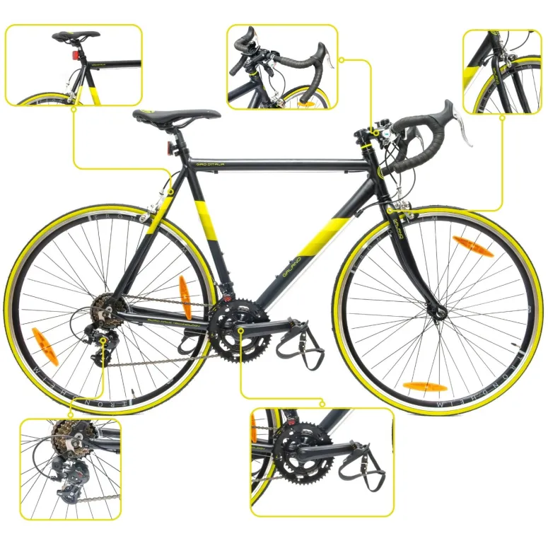 Rower Męski Szosowy 28" SHIMANO Alu Dzwonek Odblaski Kolarzówka Baranek