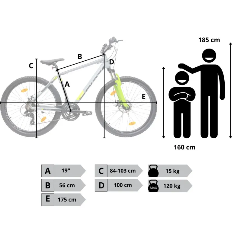 Rower Męski Górski 27,5" SHIMANO Tarcze Amory Aluminium Stopka Dzwonek MTB