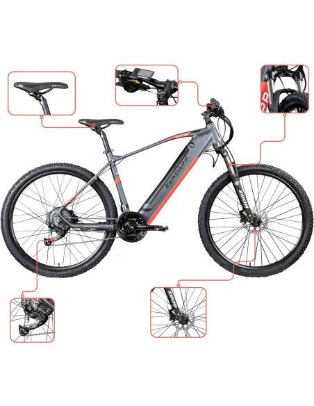 Elektryczny Rower Górski 27,5 Hydraulika Aluminium Damski Męski Wspomaganie