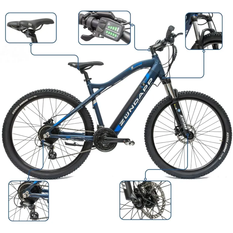 Elektryczny Rower Górski Męski Damski MTB ALU 27,5 Hydraulika Stopka