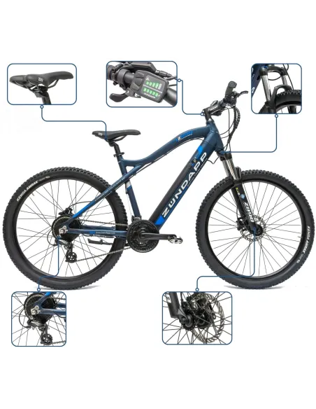 Elektryczny Rower Górski Męski Damski MTB ALU 27,5 Hydraulika Stopka