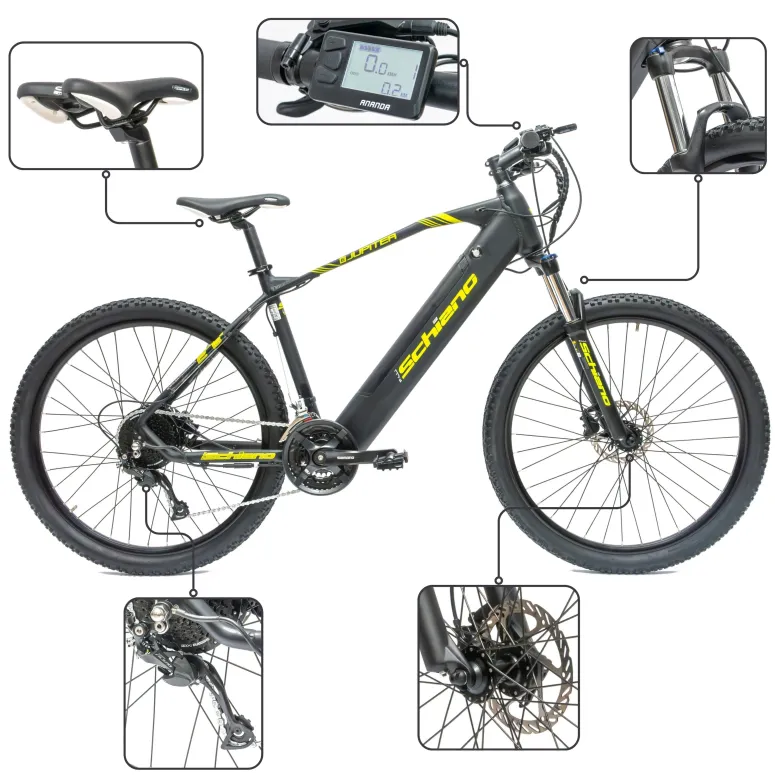 Rower Elektryczny Górski 27,5 ALU 250W 14Ah 5 trybów EMTB Alivio 27 Biegów