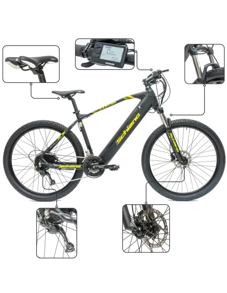 Rower Elektryczny Górski 27,5 ALU 250W 14Ah 5 trybów EMTB Alivio 27 Biegów