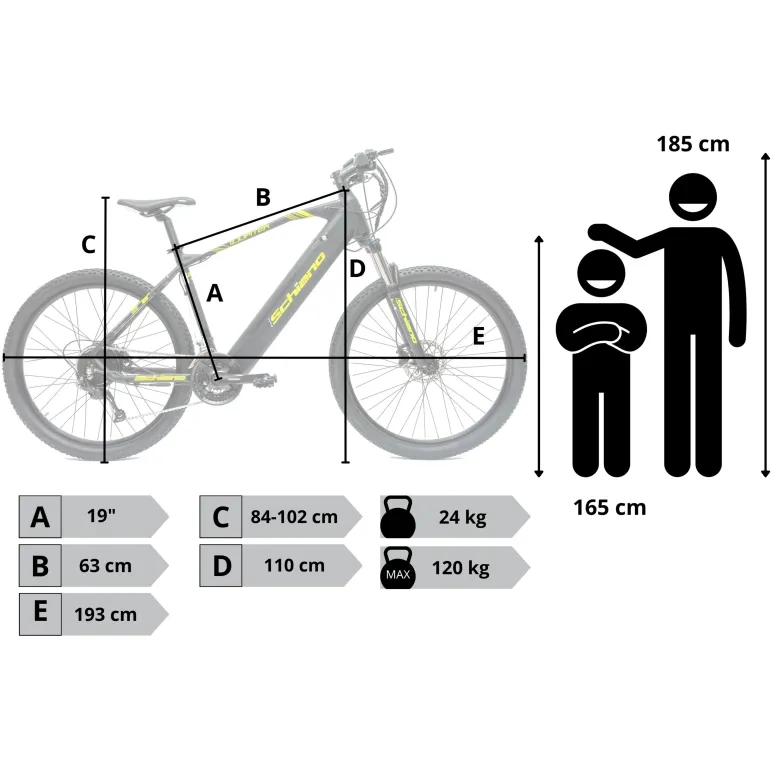Rower Elektryczny Górski 27,5 ALU 250W 14Ah 5 trybów EMTB Alivio 27 Biegów