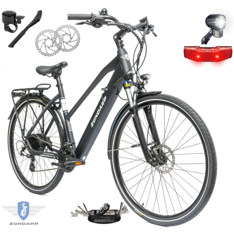 Rower Elektryczny Damski Męski Trekkingowy 28 250W Shimano Hydraulika ALU