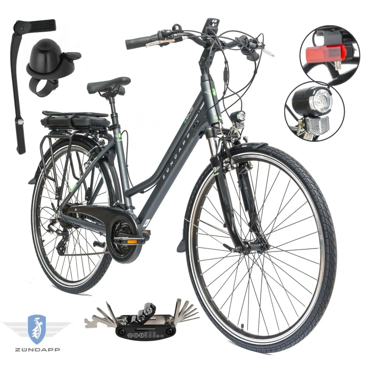 Rower Elektryczny Damski Trekkingowy 28" Aplikacja 2025 LCD 250 W SHIMANO