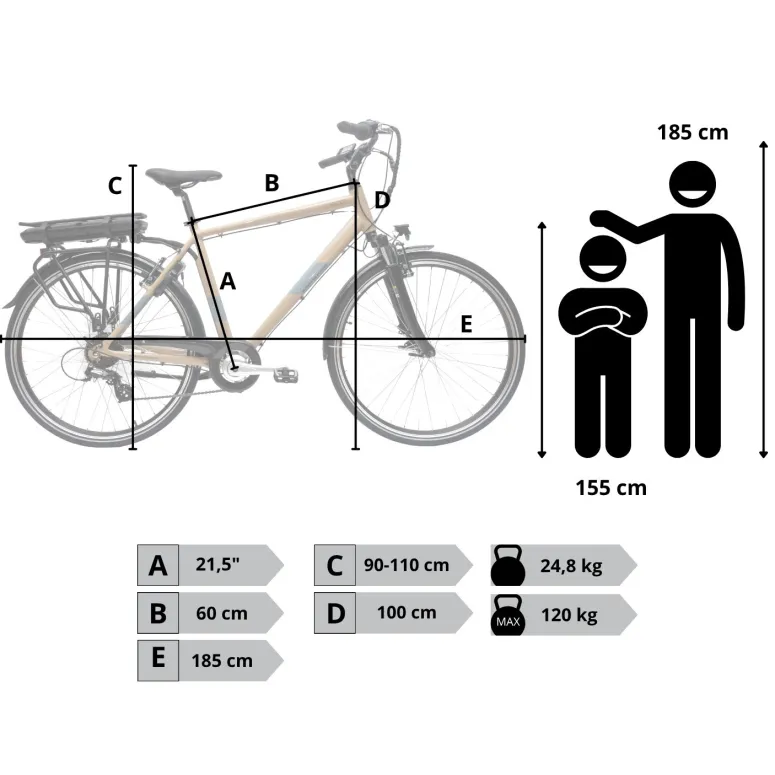 Rower Elektryczny Męski Trekkingowy 28" SHIMANO 2025 Aluminium 250 W LCD