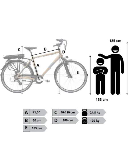 Rower Elektryczny Męski Trekkingowy 28" SHIMANO 2025 Aluminium 250 W LCD