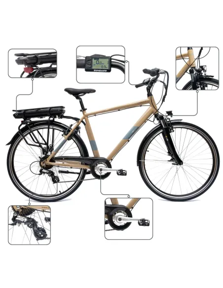 Rower Elektryczny Męski Trekkingowy 28" SHIMANO 2025 Aluminium 250 W LCD