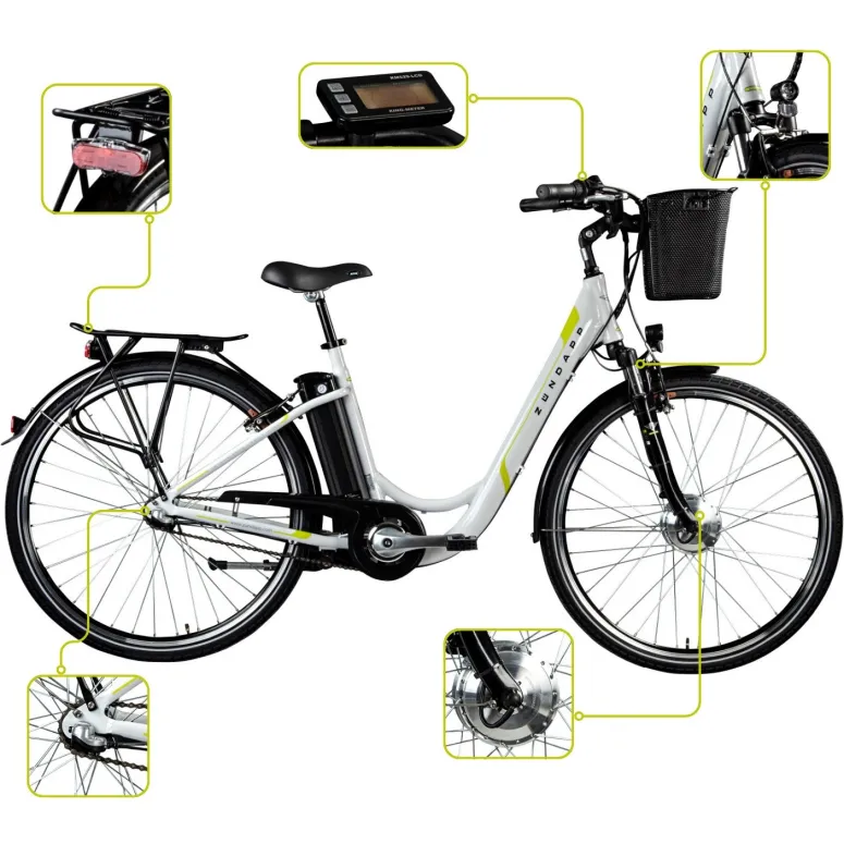 Elektryczny Rower Miejski 28 Nexus 3 Aluminium 10,4 Ah Wspomaganie 5 Trybów