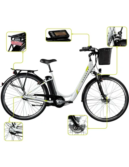 Elektryczny Rower Miejski 28 Nexus 3 Aluminium 10,4 Ah Wspomaganie 5 Trybów