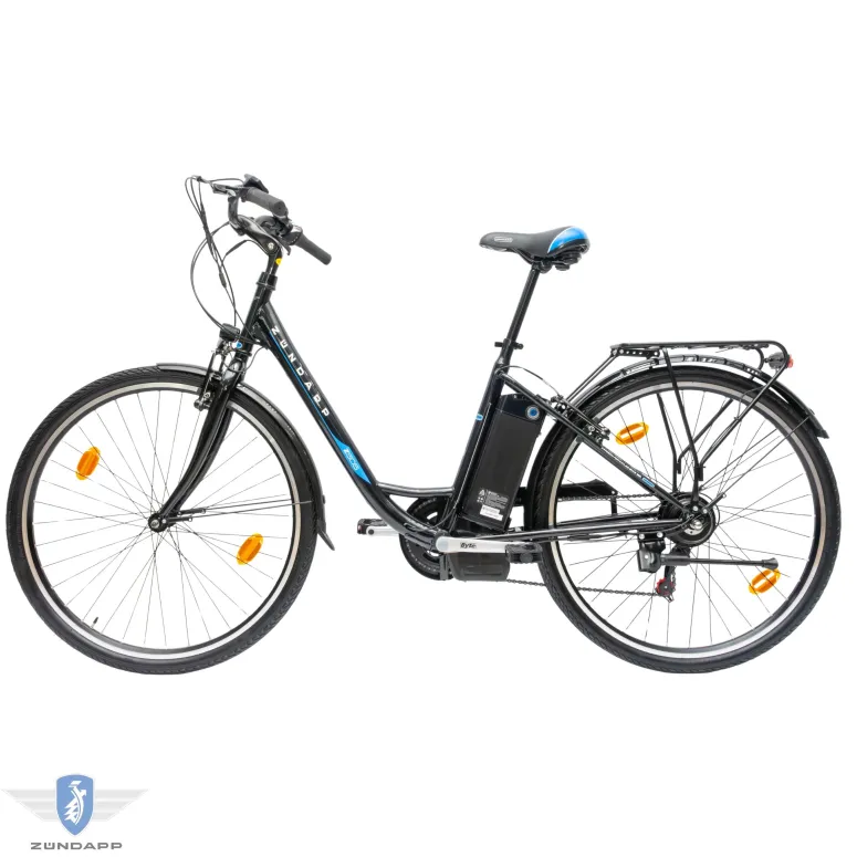 Rower Elektryczny Damski Miejski 28" SHIMANO 250 W LED Bagażnik Oświetlenie