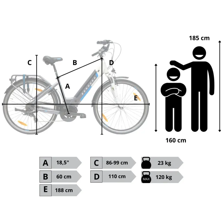 Rower Elektryczny Damski Miejski 28 Aluminium 250 W Amortyzacja LCD SHIMANO