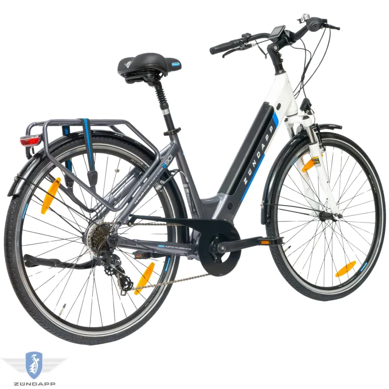 Rower Elektryczny Damski Miejski 28 Aluminium 250 W Amortyzacja LCD SHIMANO