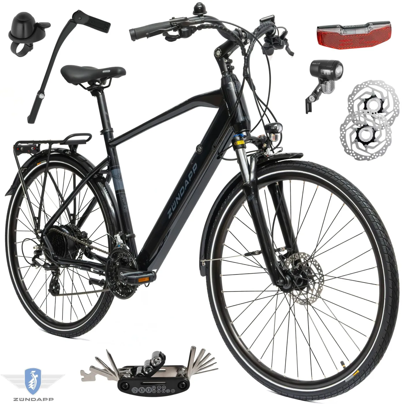 Elektryczny Rower Trekkingowy Męski 28 Hydraulika ALU Wspomaganie Cyngle