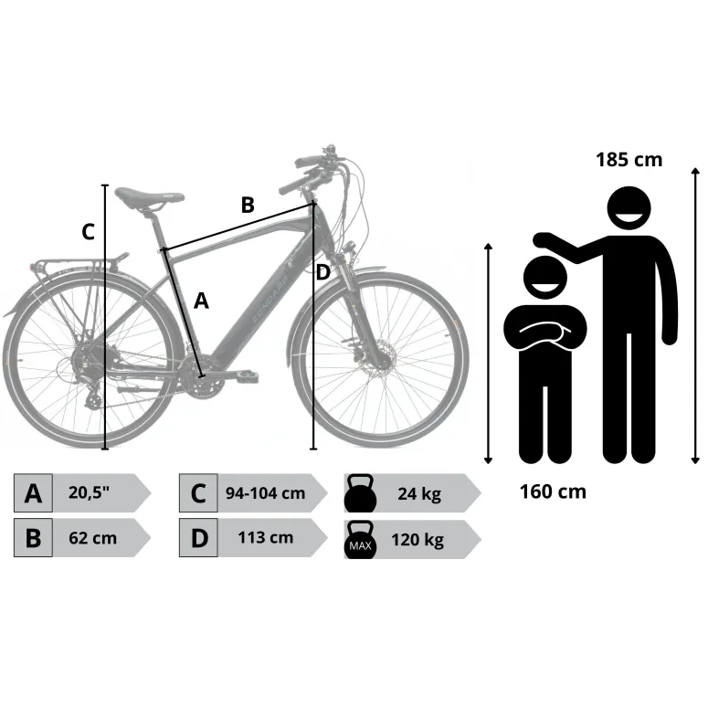 Elektryczny Rower Trekkingowy Męski 28 Hydraulika ALU Wspomaganie Cyngle