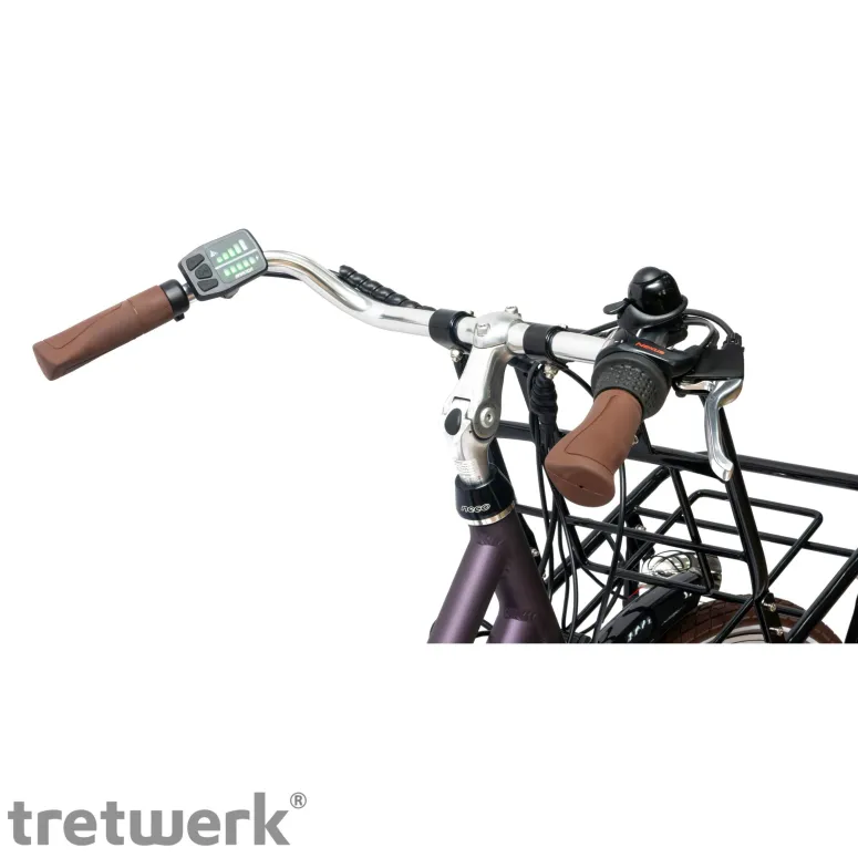 Rower Elektryczny Damski Miejski 28" SHIMANO Nexus 250 W LED Oświetlenie