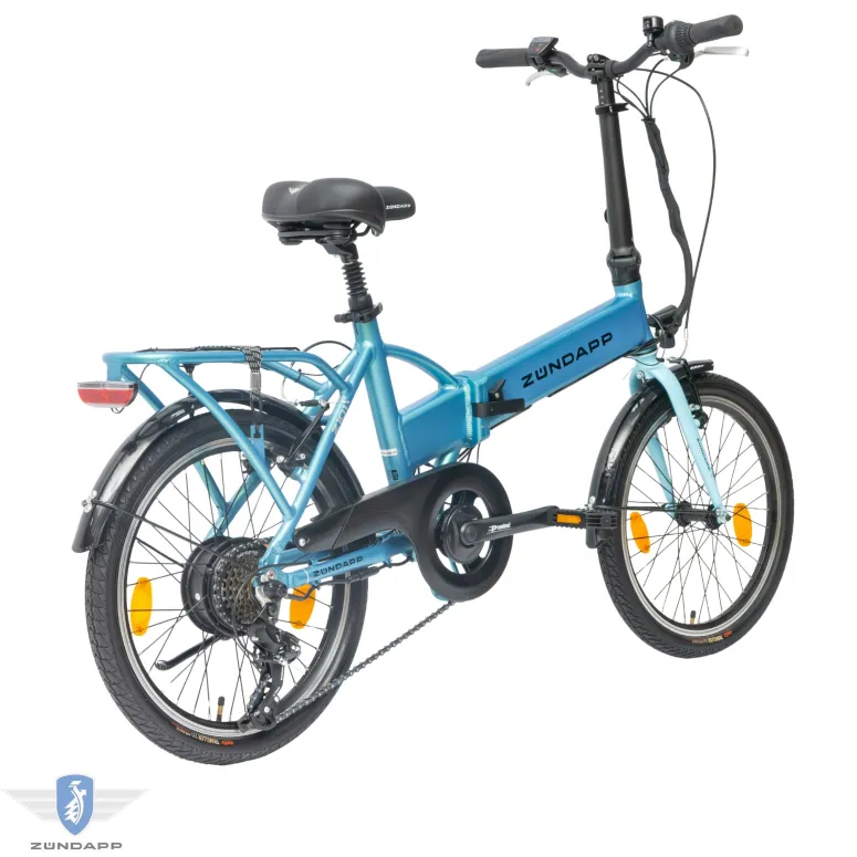 Rower Elektryczny Damski Męski Składany 20" SHIMANO 250 W Alu LED Składak