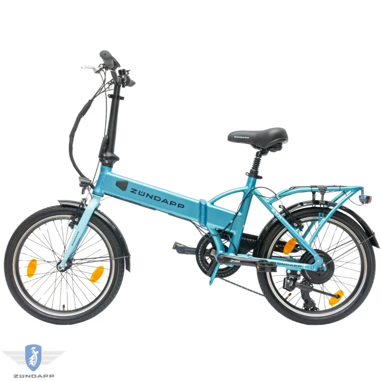 Rower Elektryczny Damski Męski Składany 20" SHIMANO 250 W Alu LED Składak