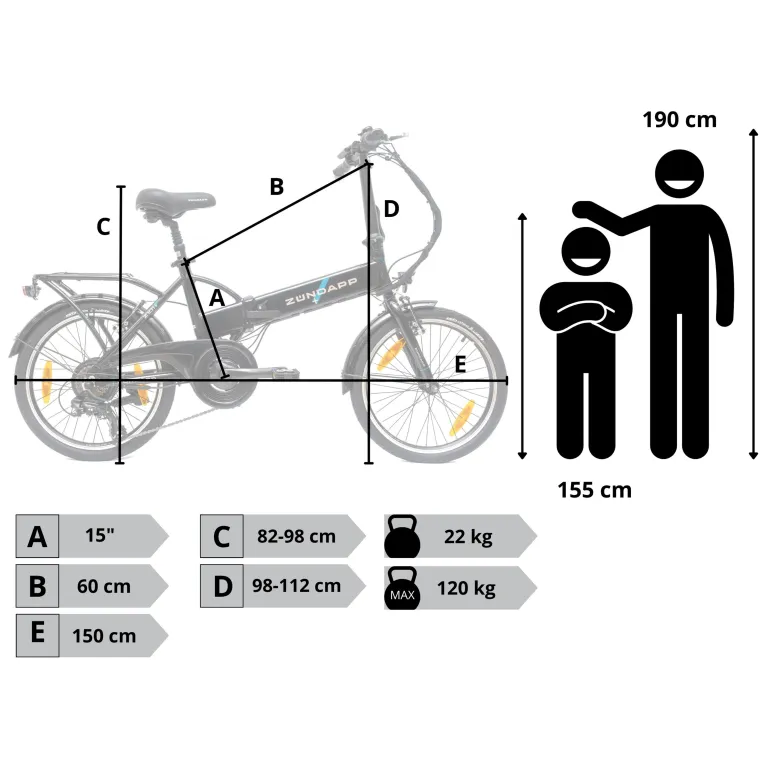 Elektryczny Rower Składany 20 Alu Wspomaganie Dzwonek Oświetlenie Bagażnik