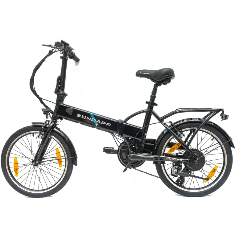 Elektryczny Rower Składany 20 Alu Wspomaganie Dzwonek Oświetlenie Bagażnik