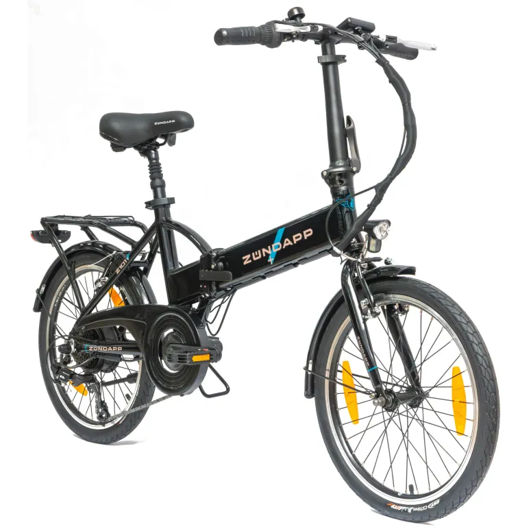 Elektryczny Rower Składany 20 Alu Wspomaganie Dzwonek Oświetlenie Bagażnik