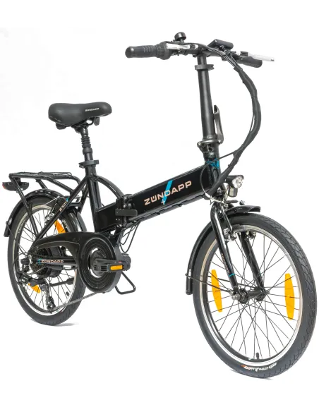 Elektryczny Rower Składany 20 Alu Wspomaganie Dzwonek Oświetlenie Bagażnik