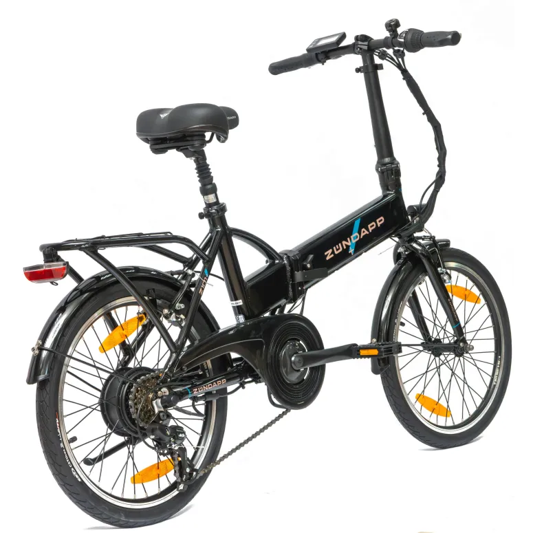 Elektryczny Rower Składany 20 Alu Wspomaganie Dzwonek Oświetlenie Bagażnik