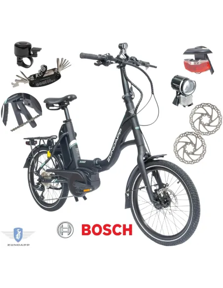 Rower Elektryczny Damski Męski Składany 20" BOSCH 250 W LCD Składak SHIMANO