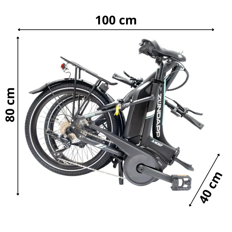 Rower Elektryczny Damski Męski Składany 20" BOSCH 250 W LCD Składak SHIMANO