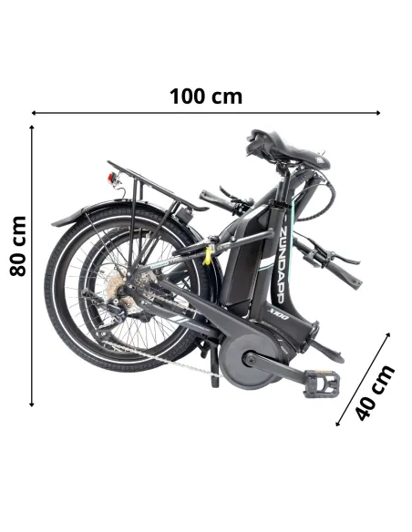 Rower Elektryczny Damski Męski Składany 20" BOSCH 250 W LCD Składak SHIMANO